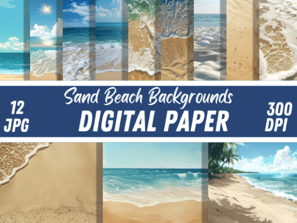 Download Sand Beach Backgrounds Digital Papers - Premium Resources