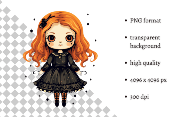 Download Cute Halloween Doll PNG Clipart - Doll Collection