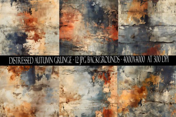 Download Distressed Autumn Grunge Backgrounds - Premium Bundle
