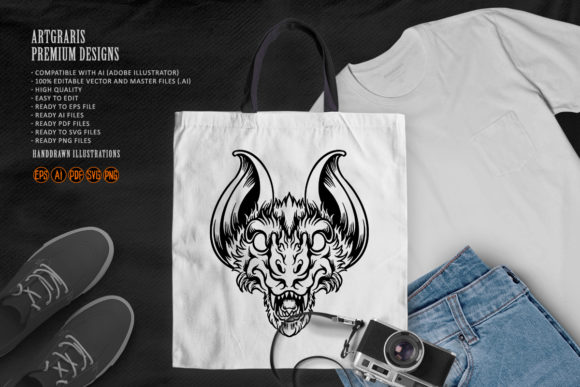 Download Halloween Character Scary Bad Bat Head - Halloween Collection