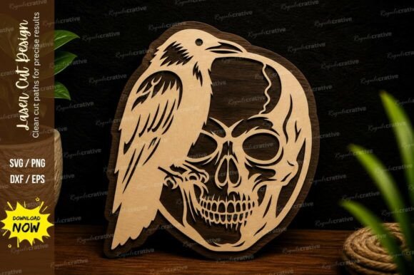 Download Raven Skull Mask Gothic Halloween Laser - Halloween Collection