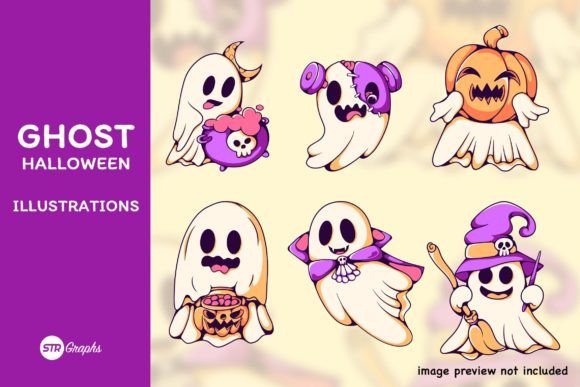 Download 6 Ghost Halloween - Character Pack - Halloween Collection