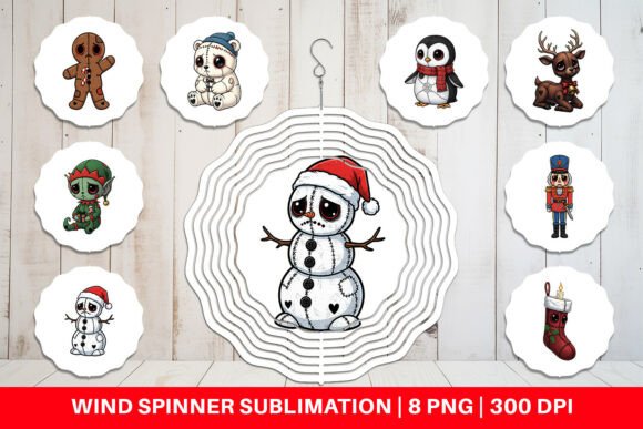 Download Creepy Doll Christmas Wind Spinner - Doll Collection