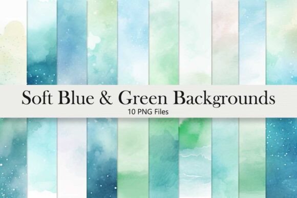 Download Pastel Watercolor Blu &amp; Mint Backgrounds - Premium Resources