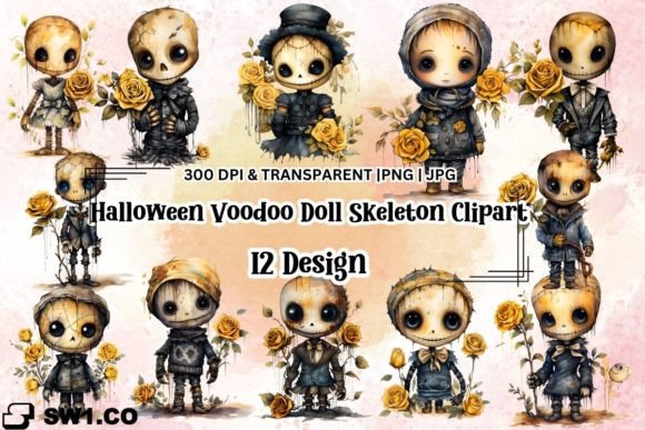 Download Halloween Voodoo Doll Rose Sublimation - Doll Collection