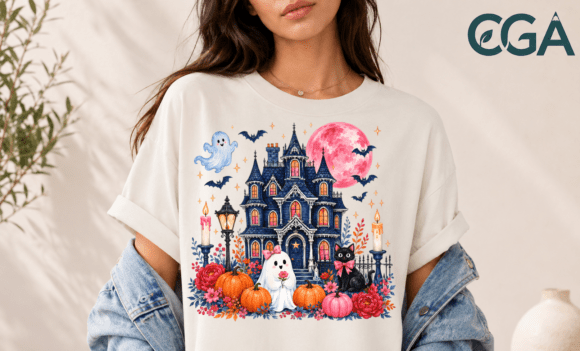 Download Haunted House Cute Ghost Halloween PNG - Halloween Collection