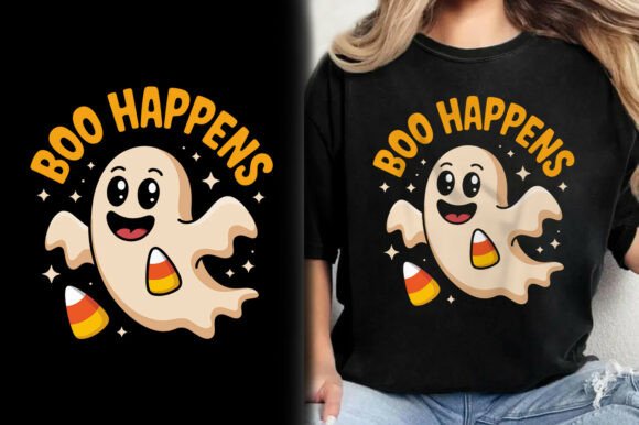 Download Boo Happens Halloween Ghost Shirt Design - Halloween Collection