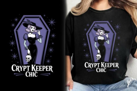 Download Crypt Keeper Chic Halloween Girl T-Shirt - Halloween Collection