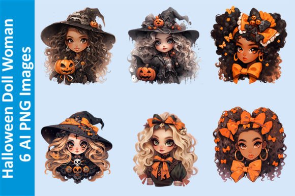 Download Halloween Doll Woman - 6 PNG Transparent - Doll Collection