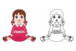 Download Vector Doll Cartoon. Children's Toy. - Doll Collection