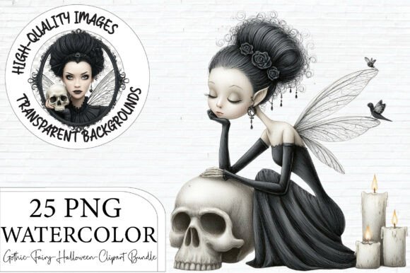 Download Gothic Fairy Halloween Clipart Bundle - Halloween Collection