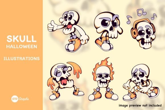 Download 6 Skull Halloween - Character Pack - Halloween Collection