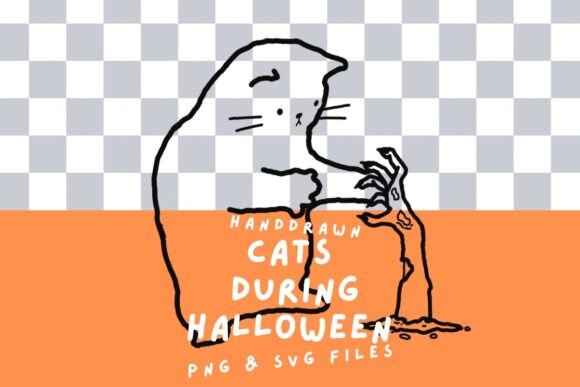 Download Halloween Cat Fighting with a Zombie - Halloween Collection