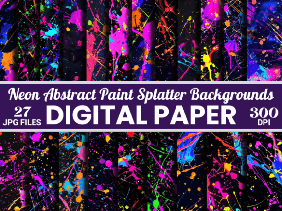 Download Neon Abstract Paint Splatter Backgrounds - Premium Resources