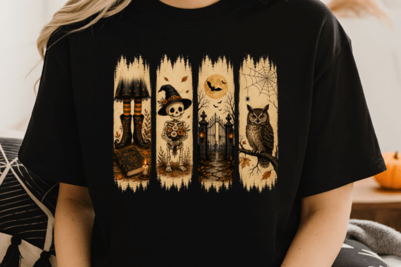 Download Vintage Halloween Witch Shirt PNG - Halloween Collection