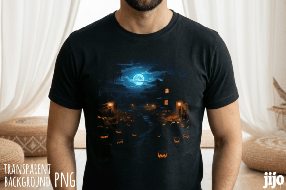 Download Pumpkins Halloween Moon Haunted PNG - Halloween Collection