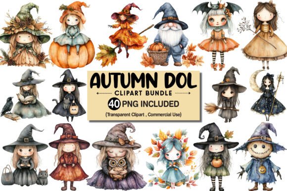 Download Cozy Autumn Witch Doll PNG - Doll Collection
