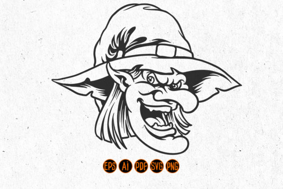 Download Halloween Character Old Lady Witch Head - Halloween Collection