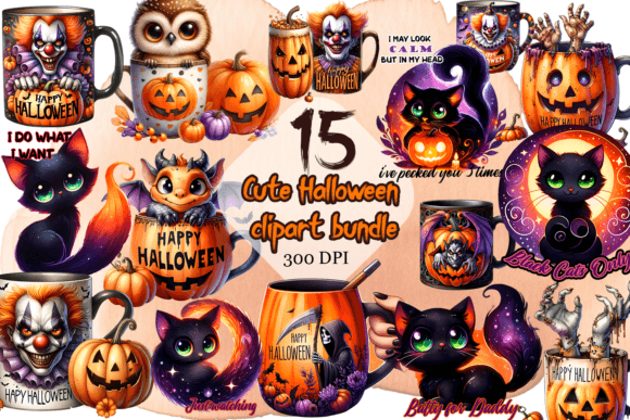 Download Cute Halloween Clipart Watercolor - Halloween Collection